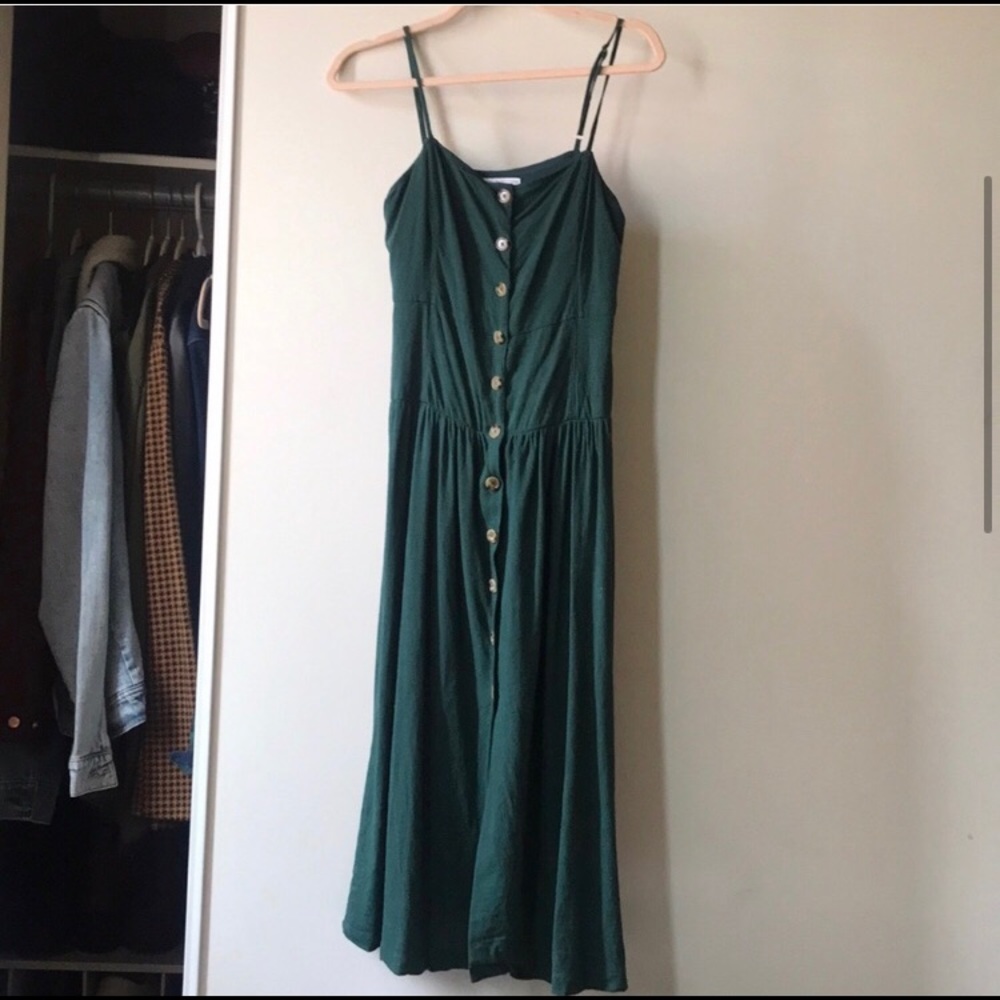 Green urban outfitters midi dress